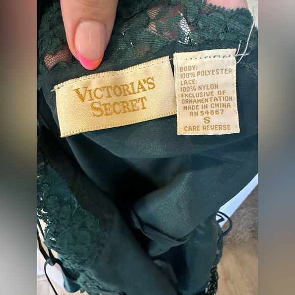 Victoria’s Secret. Beaded Chemise Gown Green - Picture 6 of 8